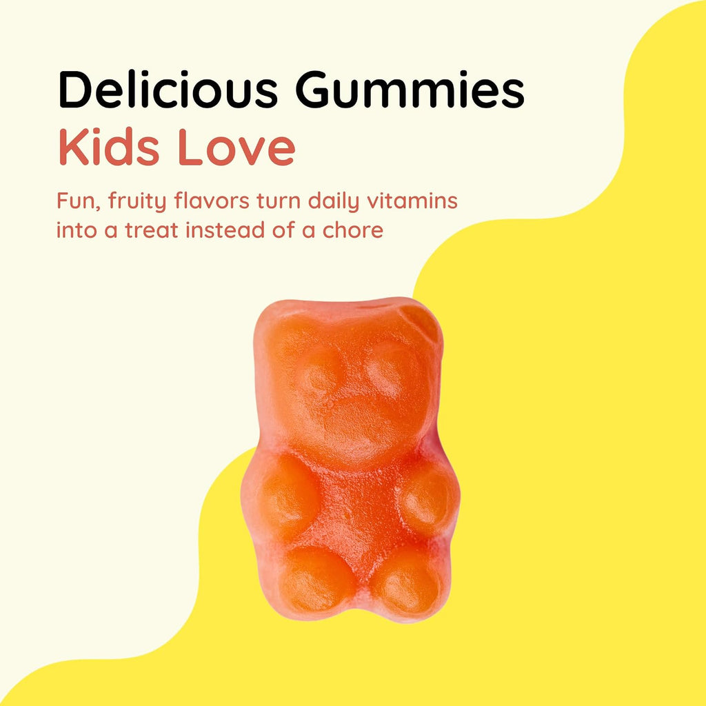 CHILDLIFE ESSENTIALS Multivitamin Gummies for Kids - Gominolas multivitamínicas para niños con DHA, sin azúcar, sabor fresa natural, 90 unidades