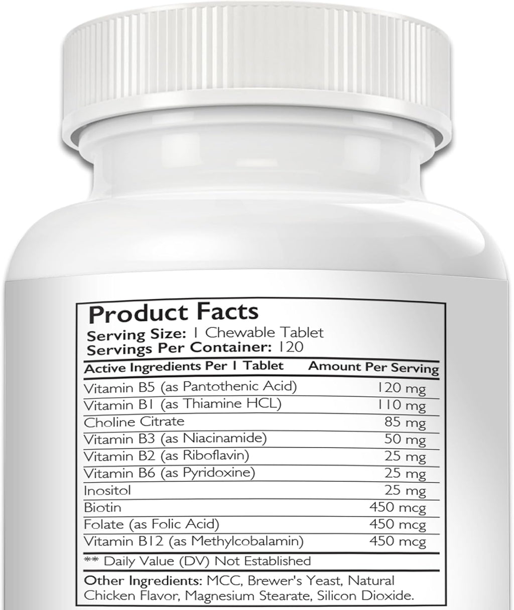 Nutrition Strength Complejo B para Perros, 120 Comprimidos Masticables