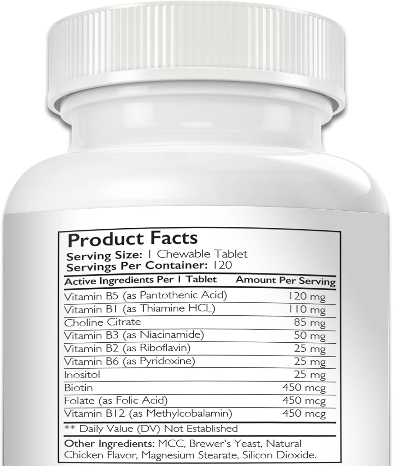 Nutrition Strength Complejo B para Perros, 120 Comprimidos Masticables