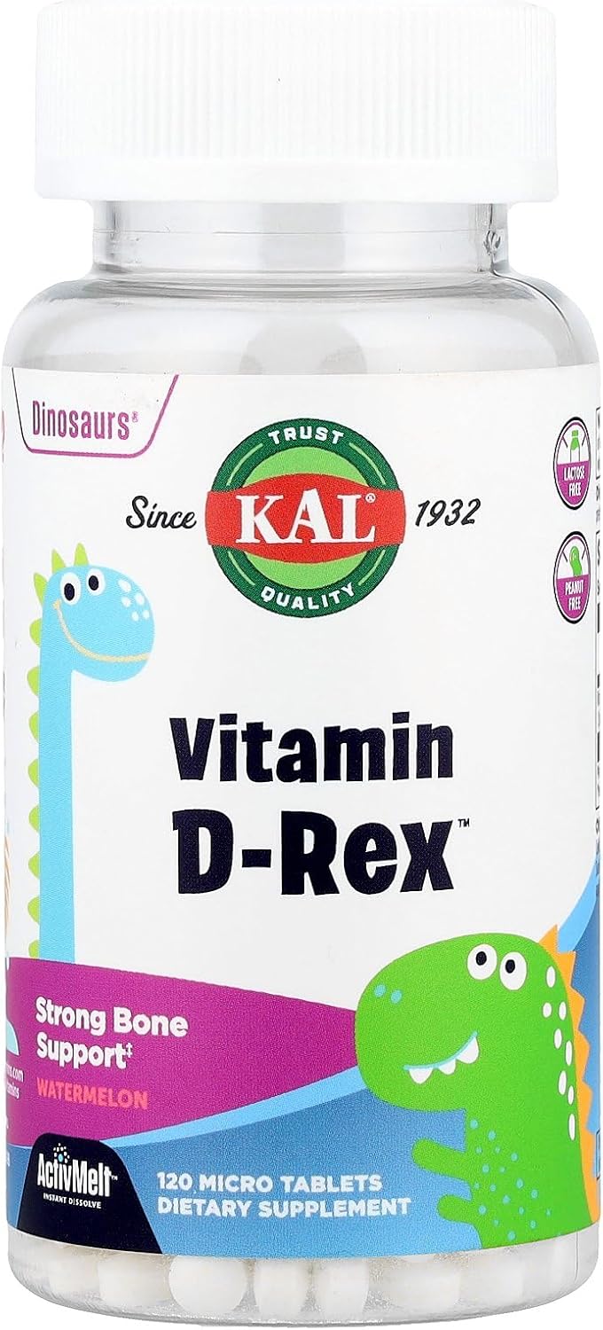 Kal 600 UI Vitamina D3 Comprimidos D-rex Sabor Sandía (120 uds)