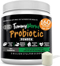TummyWorks Probióticos para Perros y Gatos - 160 Dosis en Polvo con 10 Cepas, 5 mil millones de UFC, Enzimas y Prebióticos