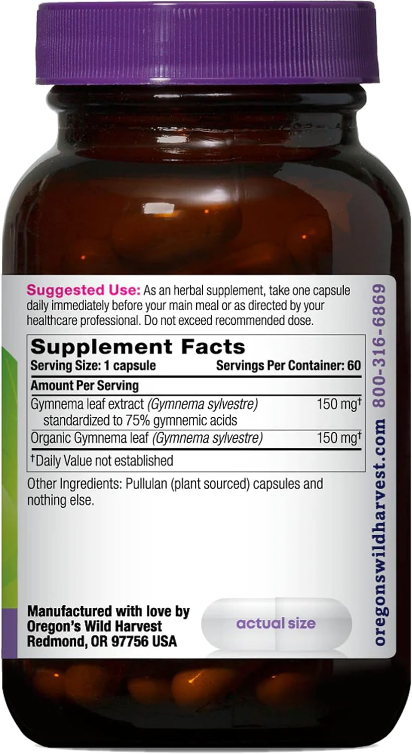Gymnema Sylvestre Vegan 60 Capsules - Oregon's Wild Harvest