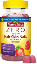 Nature Made Gominolas Sin Azúcar para Cabello, Piel y Uñas, Biotina 2500 mcg, 120 Gominolas, 60 Días