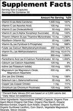 Bucked Up Stag Multivitamin para Hombres - Fórmula Completa de Vitaminas - Vitalidad, Inmunidad y Función Muscular (60 Cápsulas)