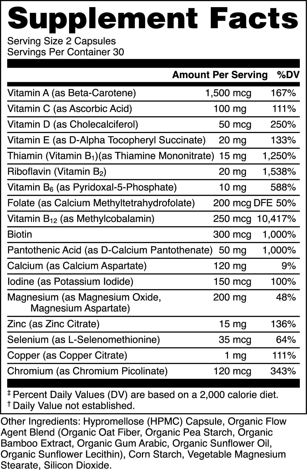 Bucked Up Stag Multivitamin para Hombres - Fórmula Completa de Vitaminas - Vitalidad, Inmunidad y Función Muscular (60 Cápsulas)
