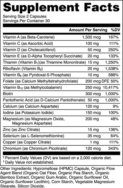 Bucked Up Stag Multivitamin para Hombres - Fórmula Completa de Vitaminas - Vitalidad, Inmunidad y Función Muscular (60 – Image 2