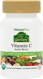 NaturesPlus Source of Life Garden Vitamina C - 60 Cápsulas (Paquete de 2) - Apoyo al Sistema Inmunológico - Ecológico, No GMO, Vegano, Sin Gluten