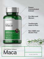 Horbäach Cápsulas de Raíz de Maca para Hombres y Mujeres | 120 Cápsulas | Extracto de Alta Potencia | Fórmula No GMO y Sin Gluten