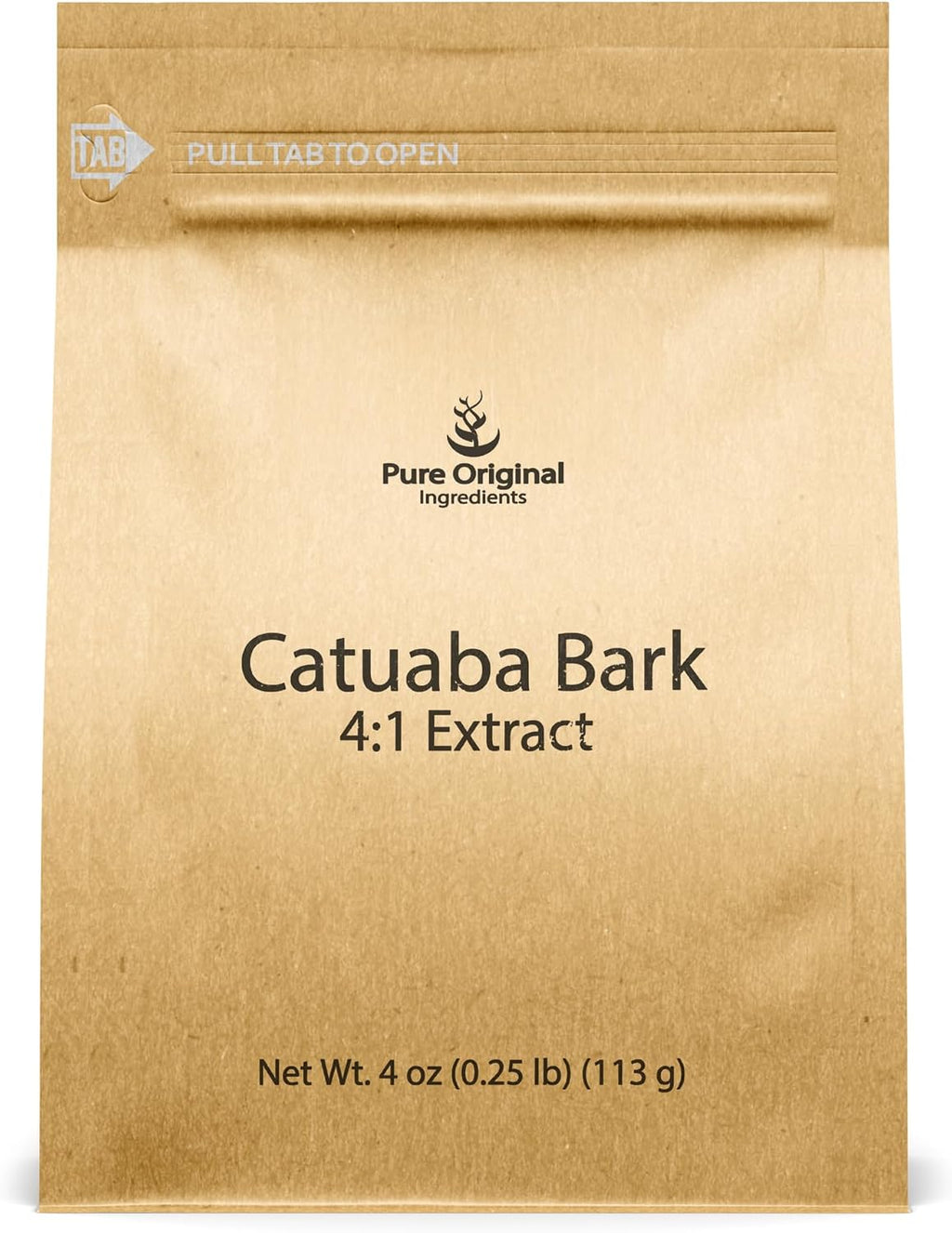 PURE ORIGINAL INGREDIENTS Extracto de Corteza de Catuaba 4:1, 4 oz (113 g) en Polvo Fino