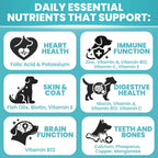 TRATEZ Multivitamínico para Perros 25-en-1 - Chews Blandos con Vitaminas y Minerales Esenciales, 60 Unidades