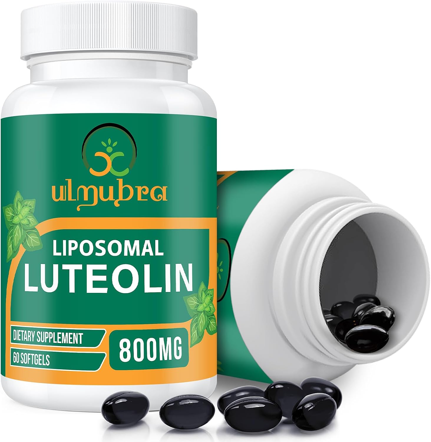 Ulmubra 800 mg Luteolina Liposomal - Suplemento Antioxidante de Alta Absorción, 60 Perlas