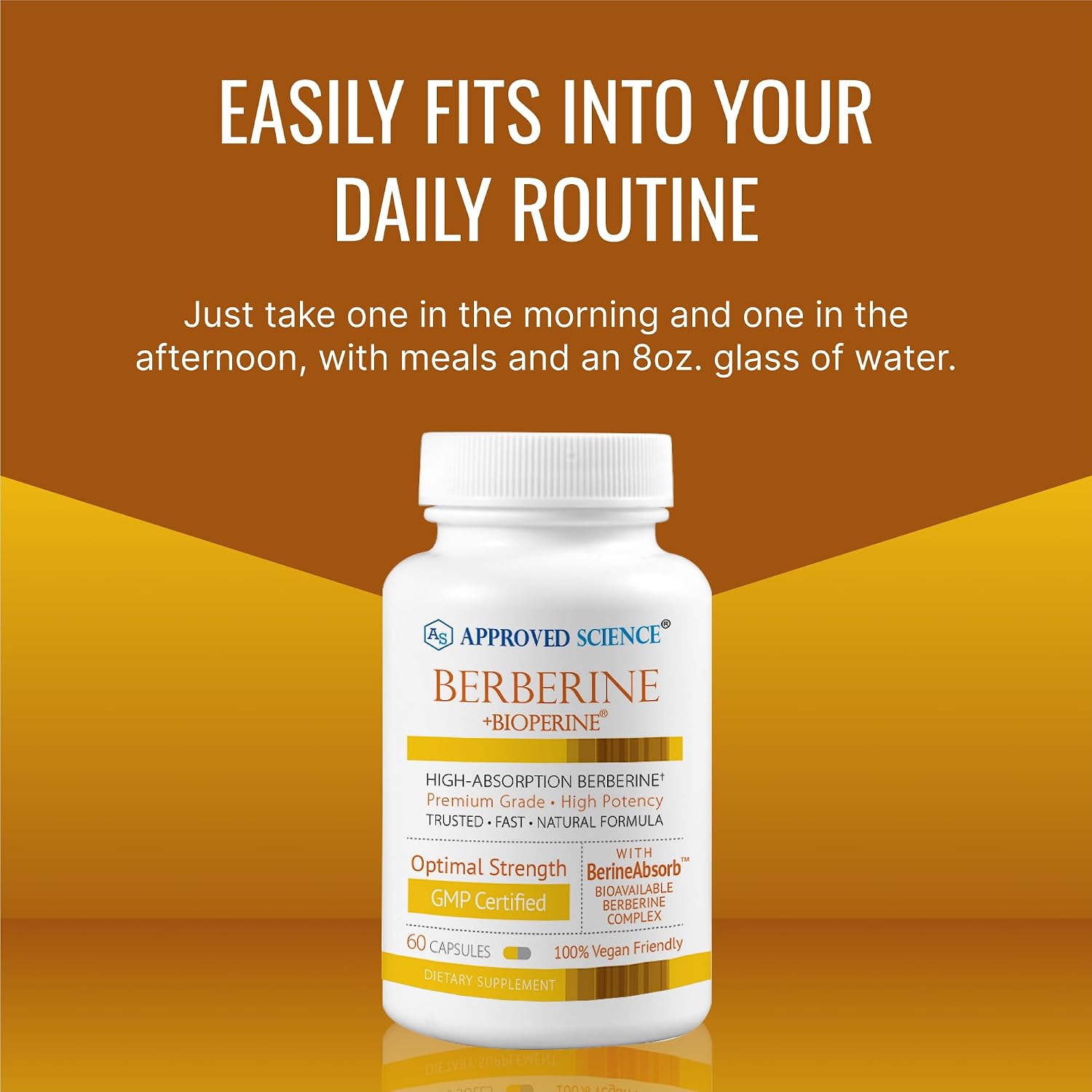 Approved Science Berberina 1000mg - Alta Absorción con BioPerine - 360 Cápsulas - 6 Meses - Vegano