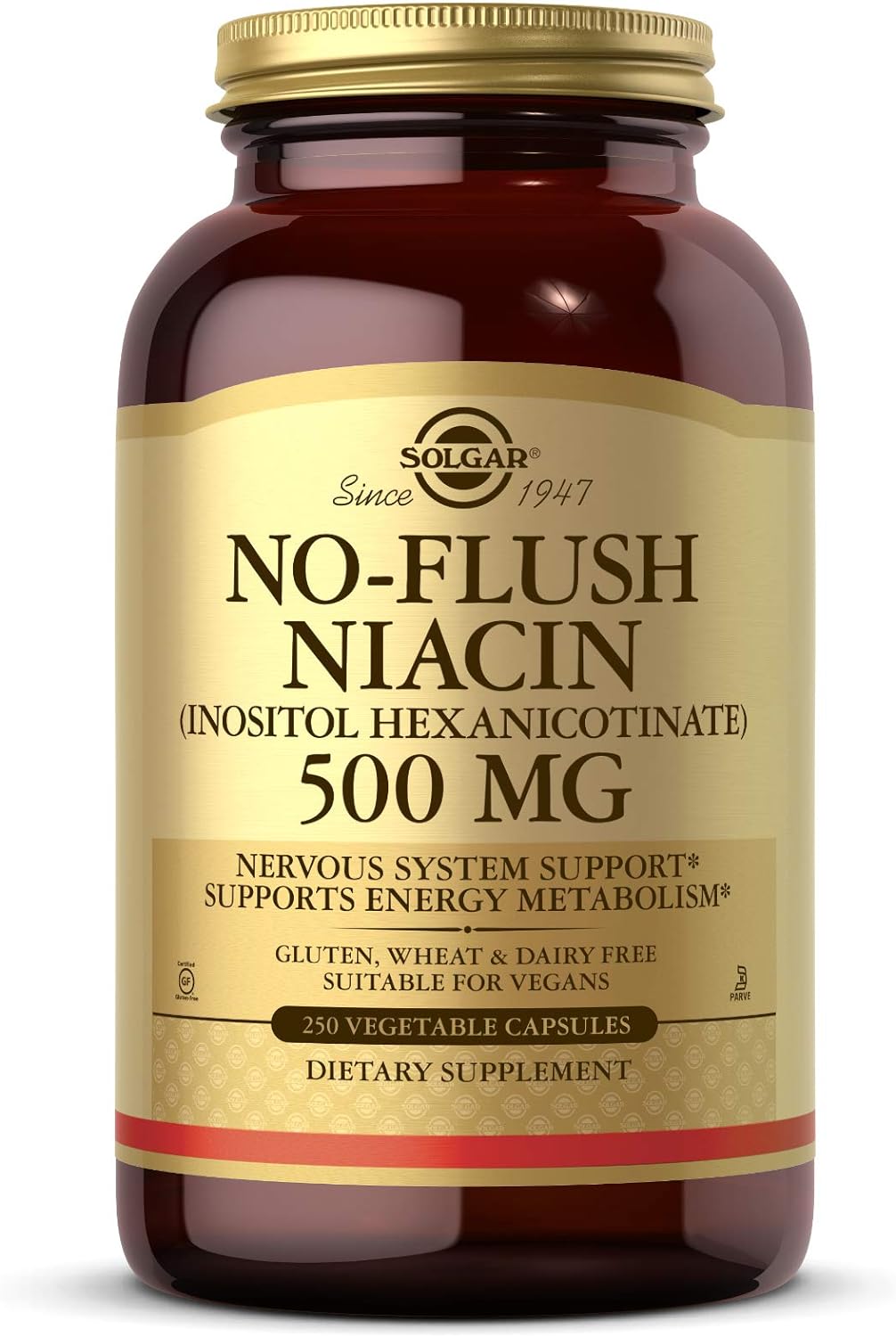Solgar Niacina Sin Rubor 500 mg – 250 Cápsulas Vegetales