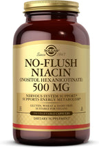 Solgar No-Flush Niacin 500 mg, 250 Vegetable Capsules - No Flushing
