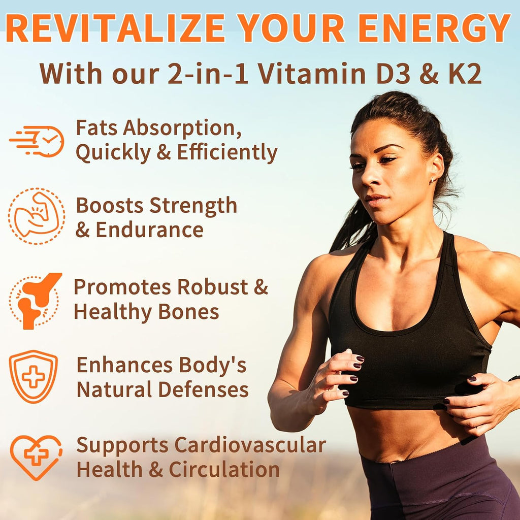 Newseel Vitamina D3 y K2 con Aceite de Coco – 120 Cápsulas Blandas
