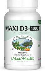 Maxi Health Vitamina D3 1000 UI - 180 Comprimidos