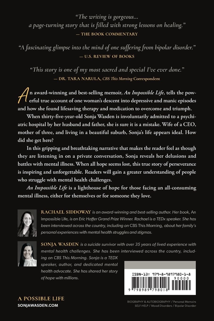 An Impossible Life: A True Story of Hope and Mental Illness (The Impossible Series)