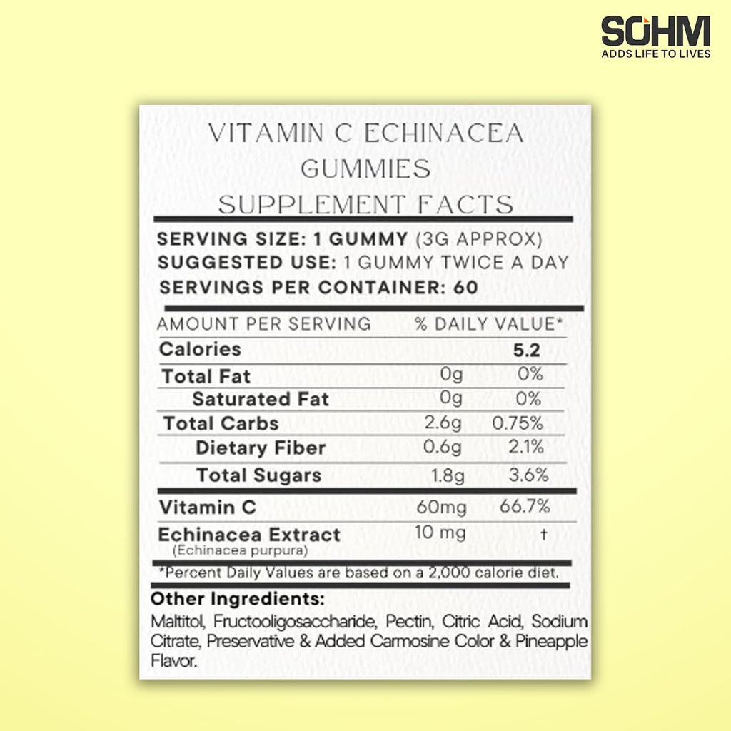 Gominolas de Vitamina C y Equinácea 60 uds - SOHM