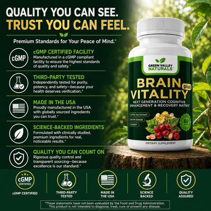 GREEN VALLEY NATURALS Brain Vitality Plus™ – – DHA y EPA (Aceite de Pescado): Los ácidos grasos omega-3 DHA y EPA – Image 8