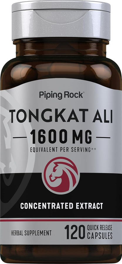 Piping Rock Tongkat Ali | 120 Cápsulas | Extracto de Longjack | Suplemento Herbal | No OGM, Sin Gluten – Image 1