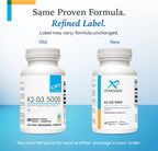 XYMOGEN K2-D3 5000 - Vitamina D3 y K2, 60 Cápsulas