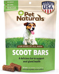 Pet Naturals Scoot Bars, Suplemento de Fibra para Perros, Calabaza y Extracto de Alerce, Apoyo para Glándulas Anales, Heces Firmes, Barritas Sabor Pato, 30 Unidades