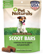 Pet Naturals Scoot Bars, Suplemento de Fibra para Perros, Calabaza y Extracto de Alerce, Apoyo para Glándulas Anales, Heces Firmes, Barritas Sabor Pato, 30 Unidades
