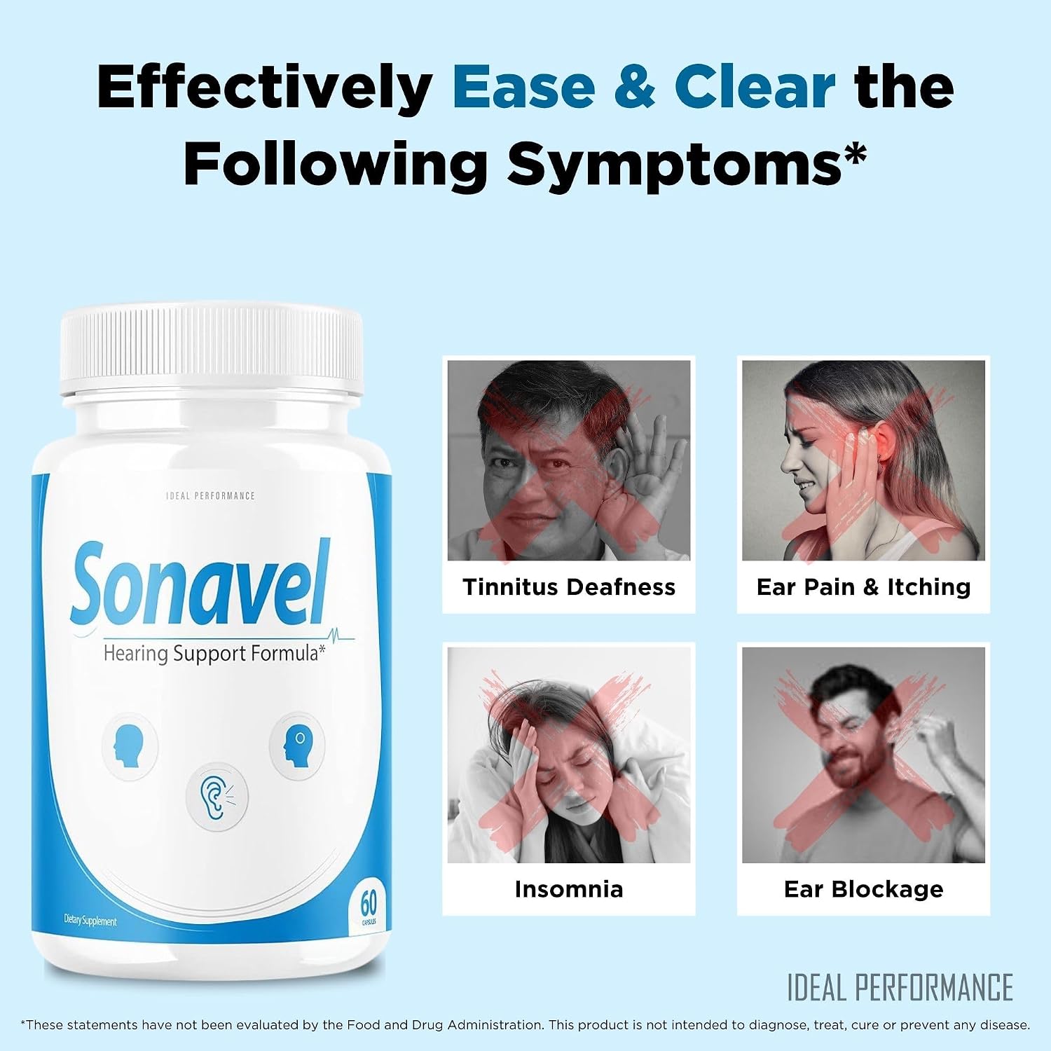 Sonavel Hearing Support Formula (180 Cápsulas) - Pack de 3