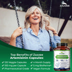 Zazzee Artemisinina de Alta Absorción, 100 mg por Cápsula, 120 Cápsulas Veganas, con 5 mg de BioPerine