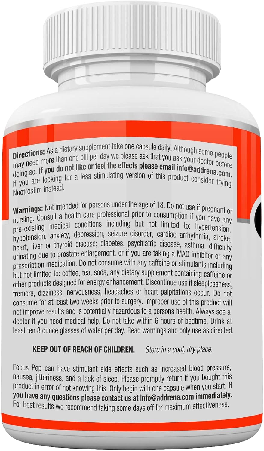 Focus Pep 2 Pack - 120 Cápsulas - Complemento Alimenticio para la Concentración y Energía