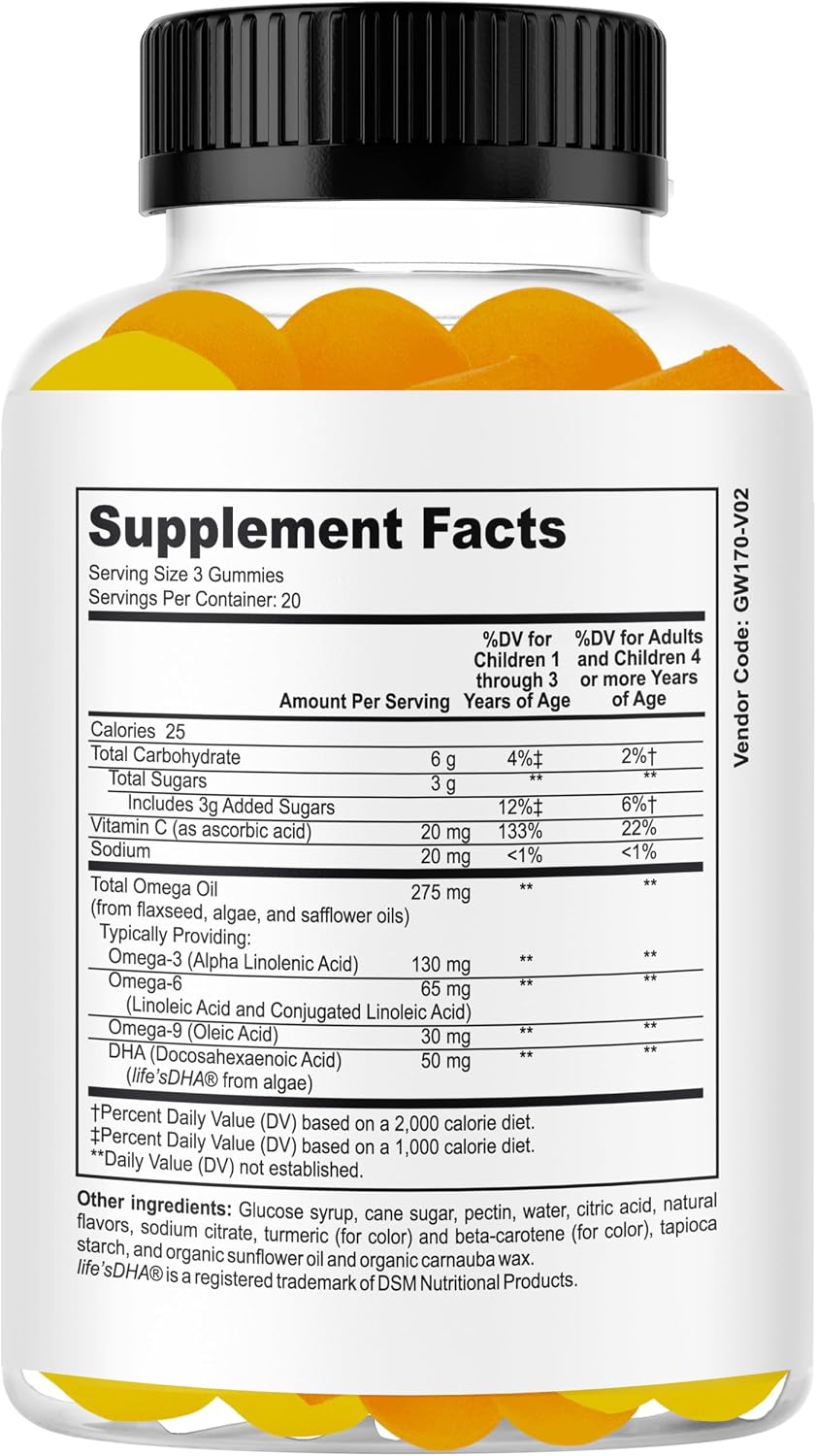 I-Can Kids Focus Gummies con Omega 3 DHA - 60 Gominolas para Niños