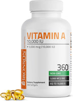 Bronson Vitamina A 10.000 UI - 180 Cápsulas Blandas