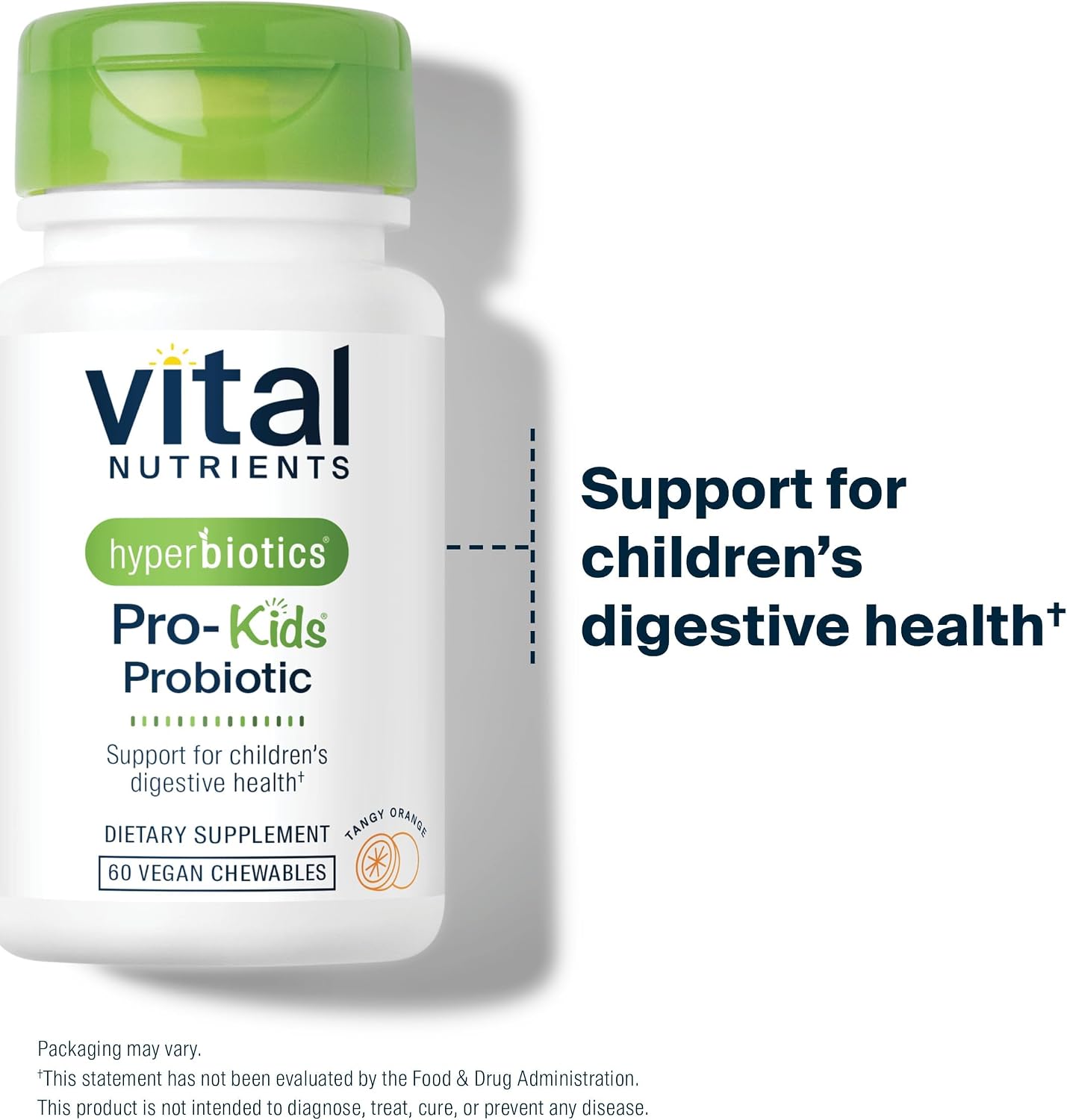 Hyperbiotics Vital Nutrients Probiótico Pro Kids - 60 Comprimidos Masticables Sabor Naranja