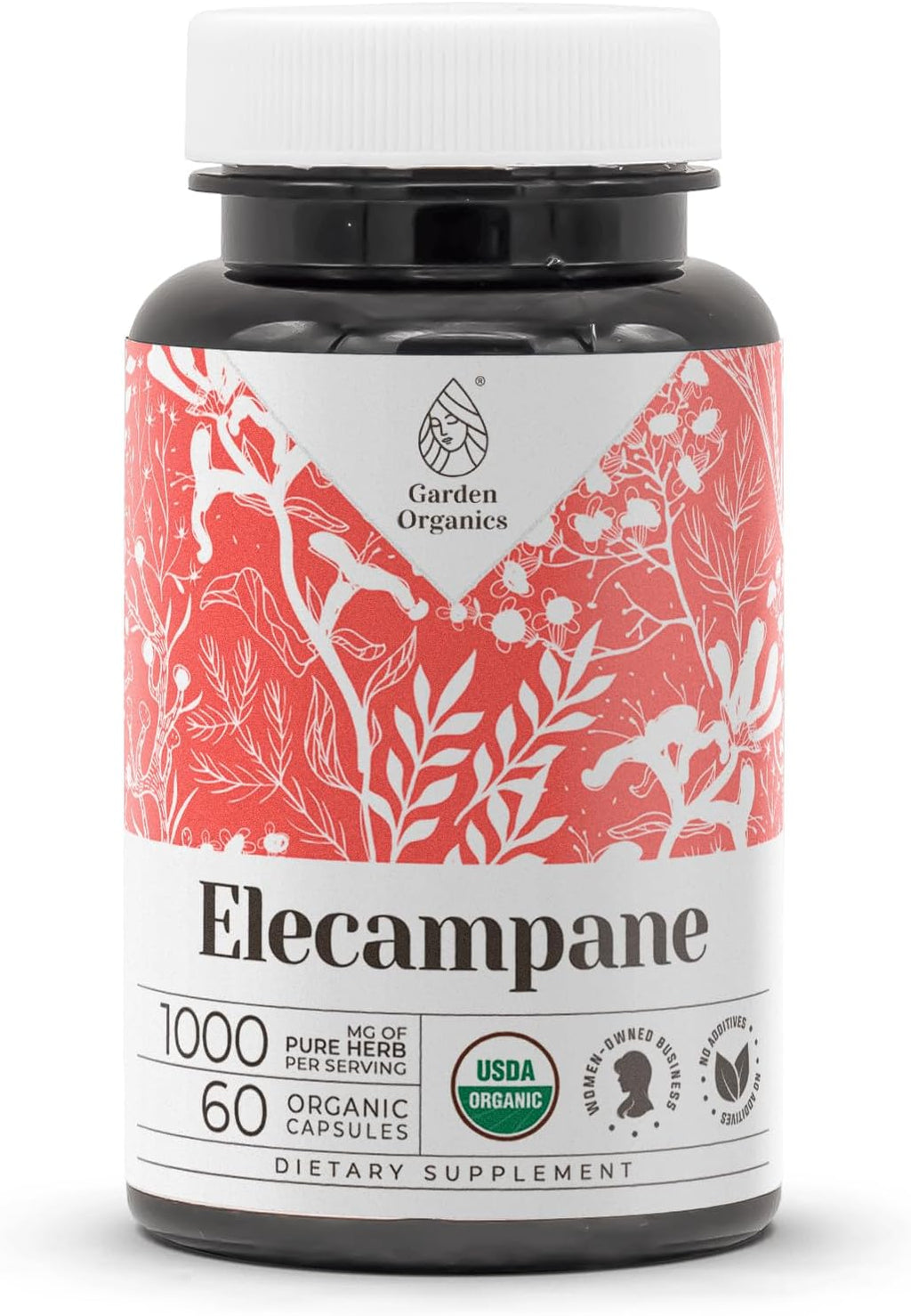 Elecampane Orgánico USDA 120 Cápsulas | Suplemento Natural de Alta Potencia