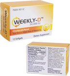 Nivagen Weekly-D Vitamina D3 50.000 UI (Colecalciferol) – 24 Cápsulas Blandas – Dosis Semanal