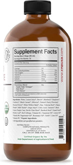 Complete Natural Uric Acid Complete - Suplemento Líquido para el Apoyo del Ácido Úrico, Salud Renal y Circulación Sanguínea con Vinagre de Manzana, Cereza Ácida, Remolacha, Limón y Canela - 355 ml