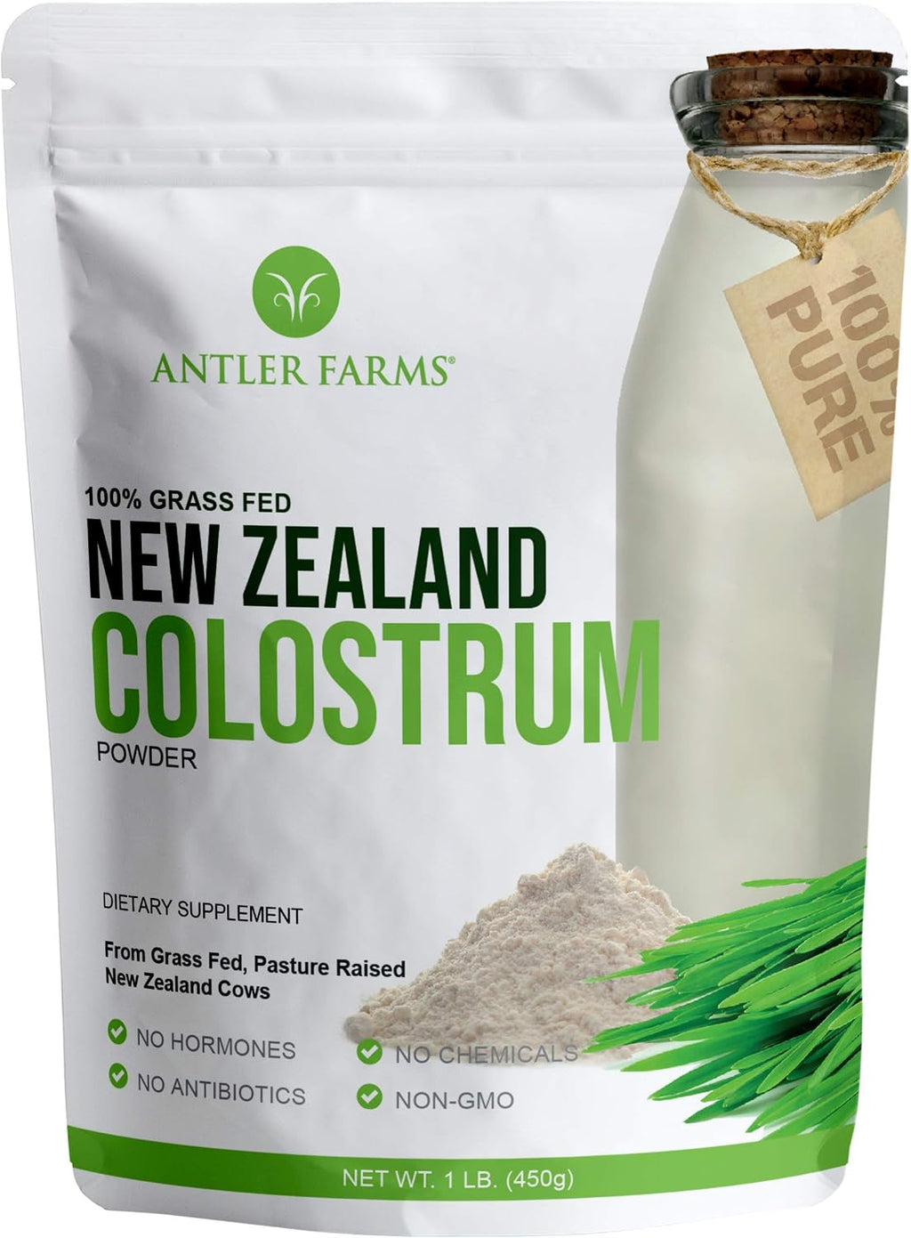 Antler Farms Calostro 100% Puro de Nueva Zelanda, 454 g (30 dosis)