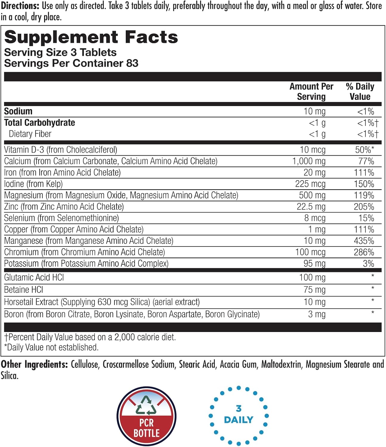 KAL Amino Max, Amino Acids and Chelated Minerals, 250 Tablets