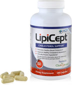 LipiCept - Fórmula Natural con Fitoesteroles para Mantener Niveles de Colesterol Saludables - 180 Cápsulas
