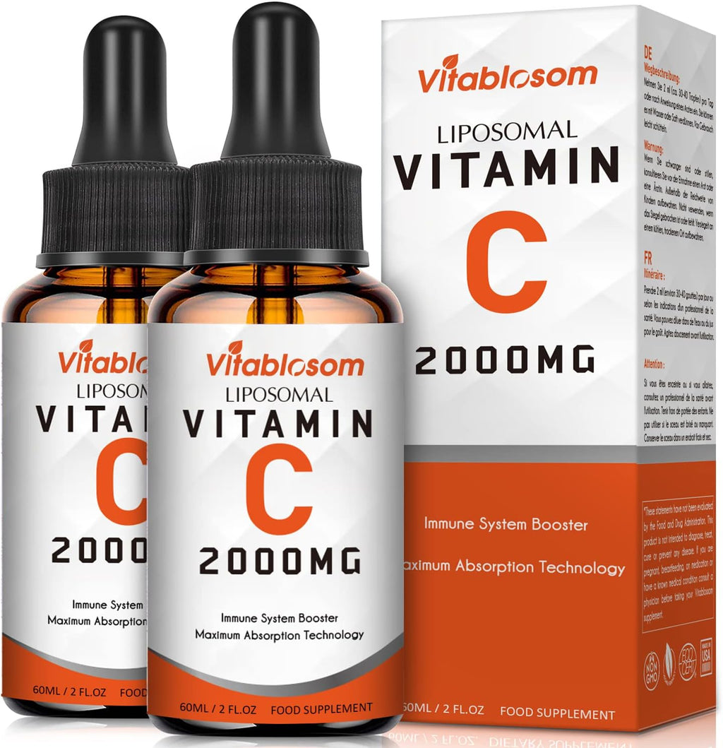Vitablosom Vitamina C Liposomal 2000mg Líquido para Adultos - 2 Frascos de 60ml