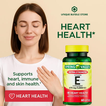 Vitamina E 670 mg (1.000 UI) Extra Fuerte – 60 Cápsulas Blandas, Suplemento Natural de Vitamina E d-Alfa para el Bienestar – Image 2