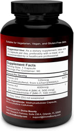 Divine Bounty Vitamina K2 (MK7 y MK4) con D3 - 90 Cápsulas Vegetarianas