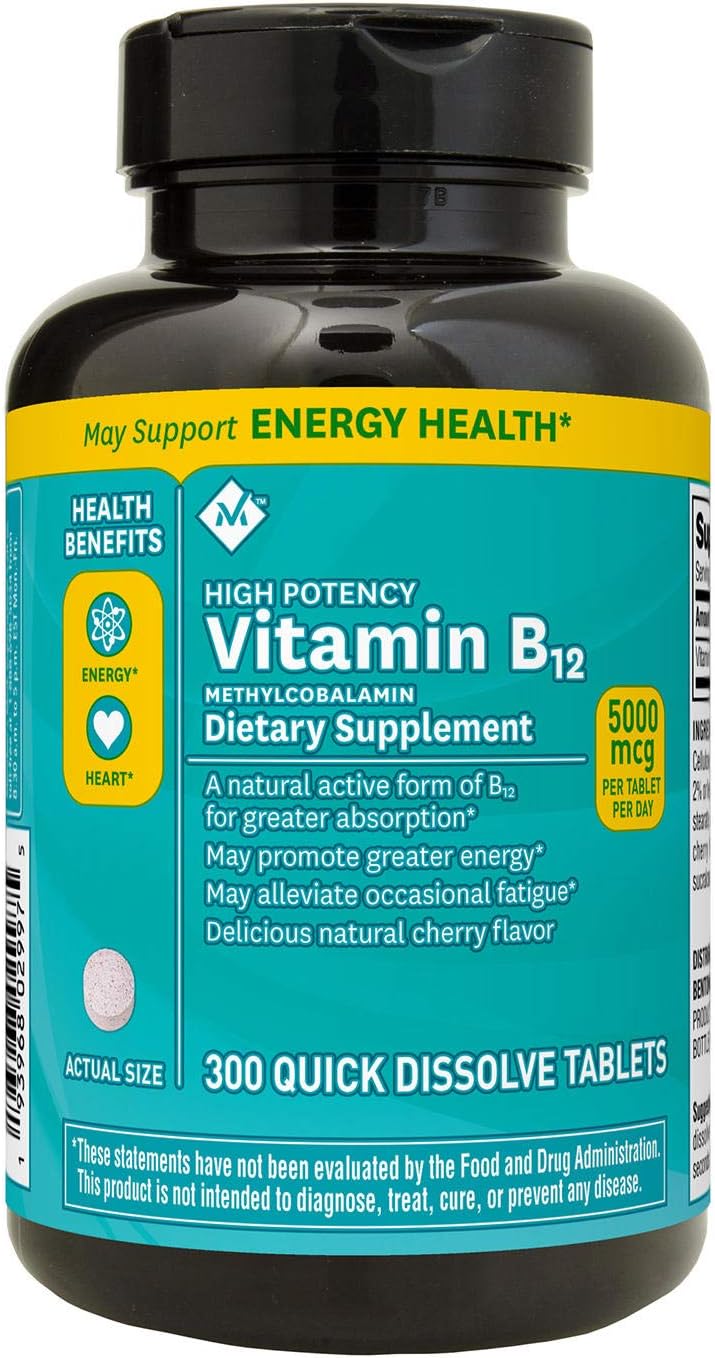 Member's Mark Vitamina B12 Metilcobalamina, Complemento Alimenticio, 300 Comprimidos de Disolución Rápida