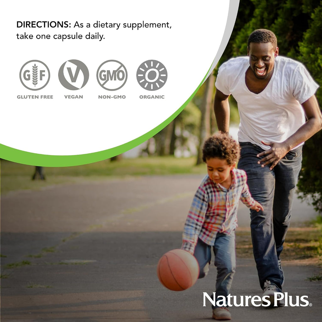 NaturesPlus Source of Life Garden Vitamin K2 - 60 Capsules - Healthy Bone Support - Organic, Vegan, Gluten-Free