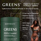 BodyHealth Perfect Greens Formula - Superfood en Polvo Sabor Manzana Verde (30 Porciones)
