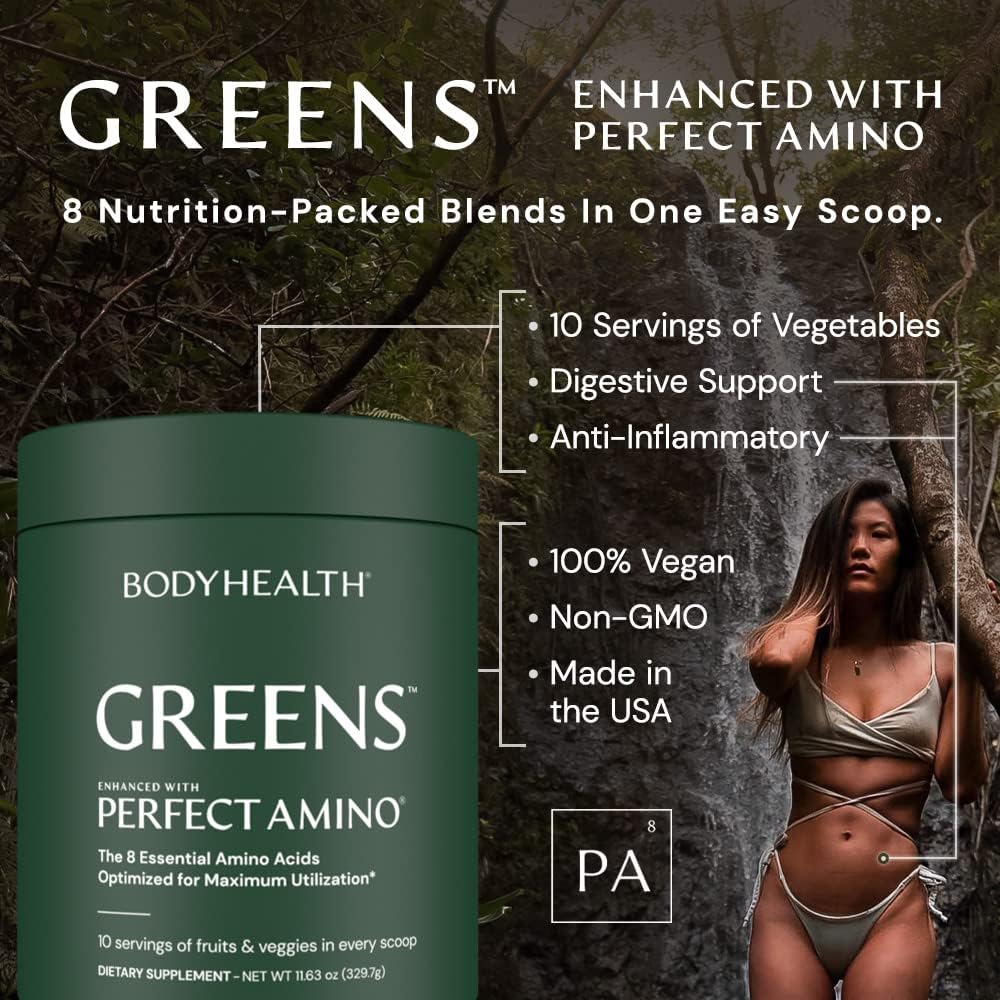 BodyHealth Perfect Greens Formula - Superfood en Polvo Sabor Manzana Verde (30 Porciones)