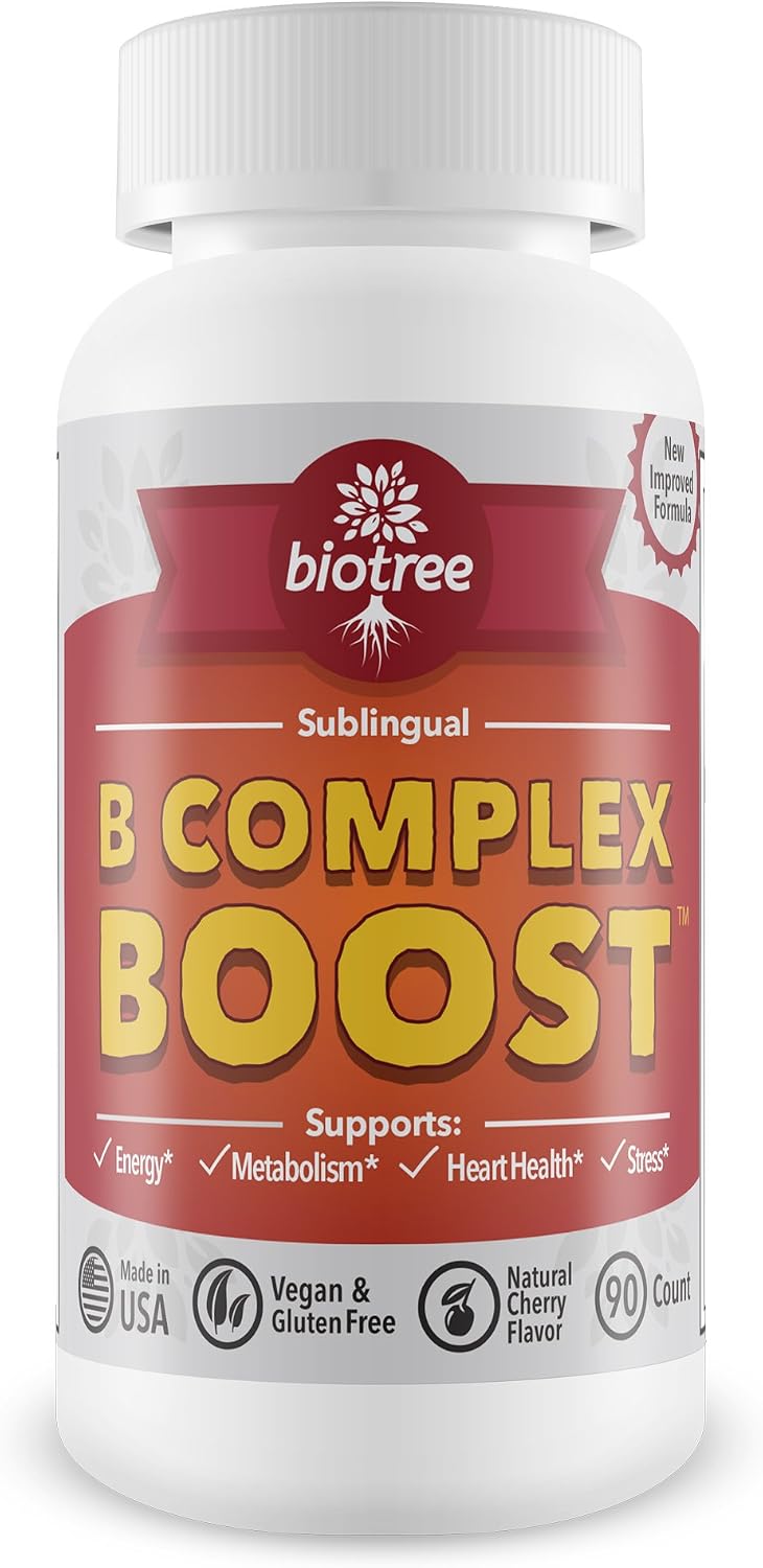 Vitamin B12 Sublingual B Complex - Complejo B con Metilcobalamina, B6, Biotina y Ácido Fólico - 90 Comprimidos