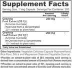 NusaPure Graviola Cápsulas, 500 mg, 200 Cápsulas Veganas (No Transgénicas, Vegano)