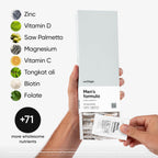 Multivitamínico para Hombres meOrigin | Complejo con Zinc, Vitamina D, C, B12, Saw Palmetto, Biotina, Selenio | 79 Nutrientes para la Energía y el Cabello Saludable | 30 Días