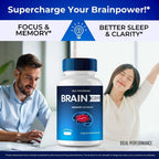 Brain Care Cápsulas para la Memoria y la Concentración - Fórmula Avanzada para la Salud Nerviosa (Pack de 2)